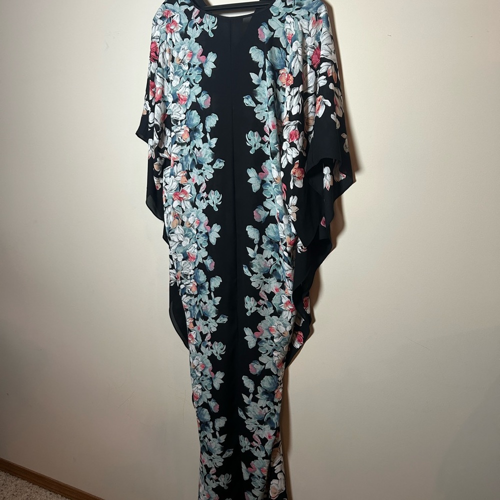 BCBGMaxAzria Black Floral High Low Dress - Picture 3 of 11